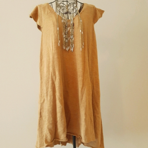 Free People FP Beach Sz S Early Riser Golden Dress - Picture 5 of 9